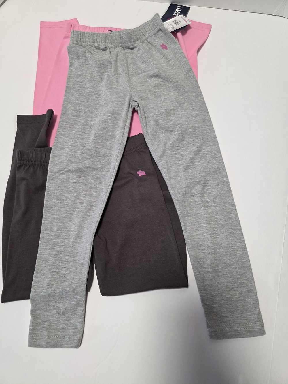 Limited Too Girls' Size 5 Legging Pack in Pink, Charcoal, Gray - New - Picture 4 of 9
